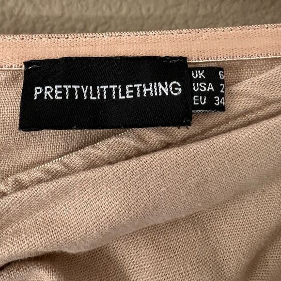 PrettyLittleThing Tan Crop Top and Skirt Set - Picture 5 of 13